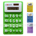 Calculatrice de cadeau en silicone mini taille 8 chiffres avec aimant (LC519)